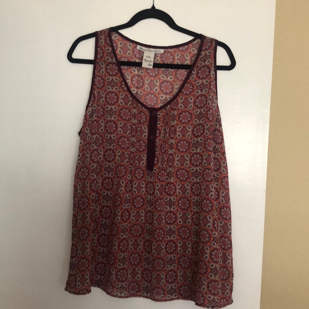American Rag sleeveless sheer top